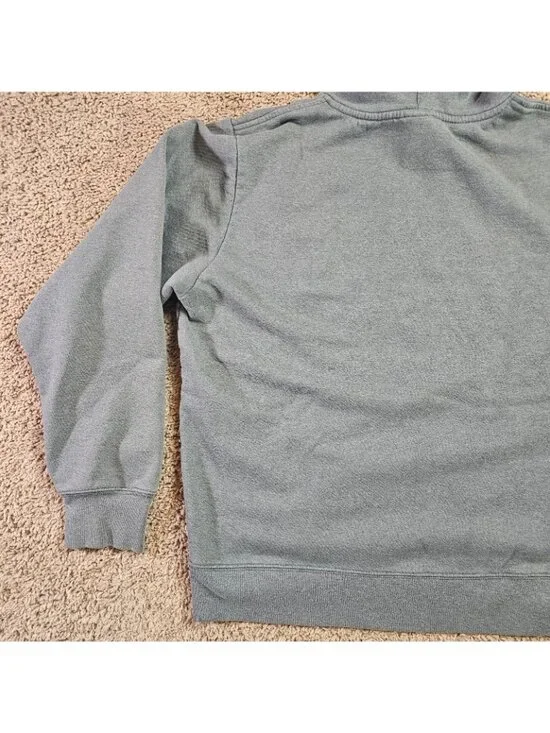The North Face Mens Gray Pullover Hoodie Sweatshirt Size M Logo Fleece Cotton - Picture 10 of 14